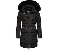 Navahoo Paula Manteau d'hiver pour Femme matelassé Long Noir avec de la Four Noir L