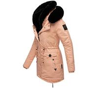Navahoo Sweety Deluxe Parka d'hiver chaude avec double capuche en fausse fourrure pour femme XS-XXL, rose, XXL