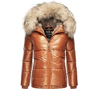 Navahoo Tikunaa Veste d'hiver pour Femme matelassé avec Capuche Cannelle rouillée XS