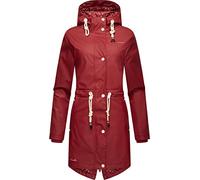 Navahoo Tropical Stormoo - Veste de Pluie - Veste de Transition - Parka Fonctionnelle - Manteau de Pluie - pour Femmes Rouge Sang S