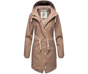 Navahoo Tropical Stormoo - Veste de pluie - Veste de transition - Parka fonctionnelle - Manteau de pluie - Pour femmes Taupe L