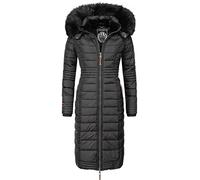 Navahoo Umay Manteau d'hiver pour Femme matelassé Long avec Capuche Noir L