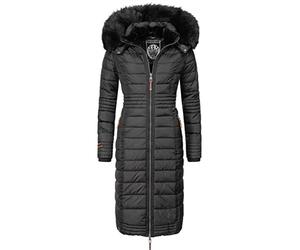 Navahoo Umay Manteau d'hiver pour Femme matelassé Long avec Capuche Noir M