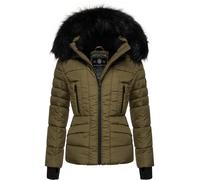 Navahoo B361 Veste d'hiver matelassée pour femme, Vert militaire, S