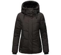 Navahoo Veste d'hiver chaude matelassée pour femme avec capuche et col en fourrure synthétique amovible Dites oui XIV S-3XL, Noir , S