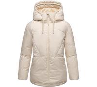 Navahoo Veste d'hiver chaude pour femme avec capuche réglable et détails magnétiques Pastel 14 Taille S à 3XL, crème, XL