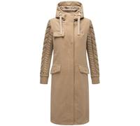 Navahoo Veste d'hiver chaude pour femme avec manches en maille et capuche en style laine Knit Babe 14 S-3XL', Sable/beige, L