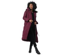 Navahoo Veste d'hiver chaude pour femme - Parka d'hiver longue matelassée B976, vin, XS