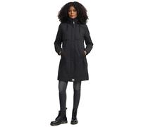 Navahoo Veste d'hiver longue pour femme (XS-3XL) - Capuche amovible, imperméable, parka, ceinture intérieure, veste chaude pour femme - N039, Noir , S