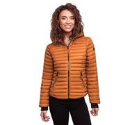 Navahoo Veste d'intersaison matelassée pour femme avec capuche B348, Cannelle, M