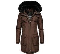 Navahoo Veste d'hiver pour femme Parka manteau en fourrure synthétique chaude avec sac en tissu Premium B845, M