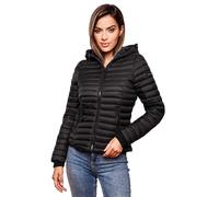Navahoo Veste matelassée de transition pour femme avec capuche B348, Noir , S