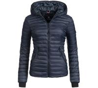 Navahoo Veste matelassée de transition pour femme avec capuche B348, bleu marine, S