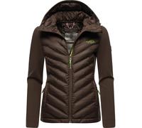 NAVAHOO Veste mi-saison 'Nimm Mich Mit' brun foncé / vert fluo, Taille XS