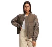 Navahoo Willstehaben Veste bomber légère demi-saison pour femme avec manches froncées Taille XS-XXL, Marron pierre, L