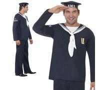 Naval Marin Déguisement 40s Marine Marin Uniforme Costume Déguisement M L