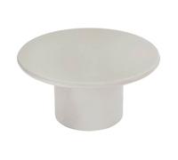 NAVALIA - Table basse ronde pied central en MDF laqué sable - Altobuy Blanc G