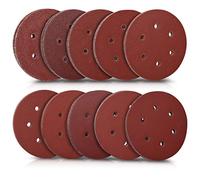 Navaris 100x disque abrasif rond - Papier de verre ponceuse - Feuilles abrasives collantes crochet et scratch - Grain de 40 à 400 - Diamètre 150 mm