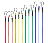 Navaris 12x tendeur élastique - Lot de 12 sangles de différentes tailles avec mousquetons - Fixations pour remorque caravane bâche voiture moto