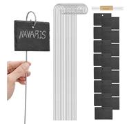 Navaris 15 étiquettes Potager Ardoise - Marque-Plante Rectangle Longue Tige de 40 cm - Étiquette 10 x 7 cm Jardin Balcon Plantes légumes Fleurs