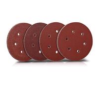 Navaris 25x disque abrasif rond - Papier de verre ponceuse - Feuilles abrasives collantes crochet et scratch - Grain de 40 à 100 - Diamètre 150 mm