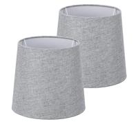 Navaris 2x Abat-jour - Set 2 abat-jour gris intérieur blanc pour ampoule E14 - Diamètre intérieur 29mm compatible avec ampoules correspondantes