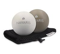 Navaris 2X Balle de Massage - Boule Lacrosse Auto-Massage Muscle Pieds Dos épaules - pour Pilates Yoga Fitness rééducation physiothérapie