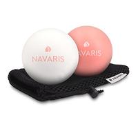 Navaris 2X Balle de Massage - Boule Lacrosse Auto-Massage Muscle Pieds Dos épaules - pour Pilates Yoga Fitness rééducation physiothérapie