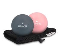 Navaris 2x balle de massage - Boule Lacrosse auto-massage muscle pieds dos épaules - Pour pilates yoga fitness rééducation physiothérapie