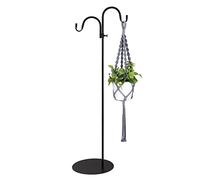 Navaris 2X Crochet de Berger - Crochets Jardin avec Socle Taille réglables - 2 différents Types de Pieds pour Jardin Sol durs Balcon Patio terrasse