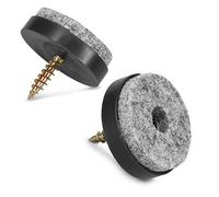 Navaris 50x Patins à vis en feutre - Patins à visser 28 mm pour protection du sol pour chaises et meubles - Feutre et plastique - Rond