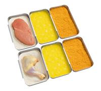 Navaris 6x Bac de Cuisson en Inox - Plat Rectangulaire en Acier Inoxydable - Plateau de Cuisson Four pour Pâtisserie Gratin Frites Compatible avec Four et Lave-Vaisselle - 27 x 15 x 3 cm