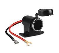 Navaris - Adaptateur de charge pour voiture, moto, bateau et caravane - Prise allume-cigare étanche 12V - Chargeur téléphone portable, tablette, GPS - USB 2.0 - Noir