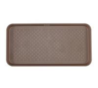 Navaris Bac Plastique Range Chaussures - Plateau Égouttoir pour Bottes XL avec Rebord Seche Chaussure - Porte Chaussures Protection Pluie Neige Boue - Pot de Fleur ou Gamelle