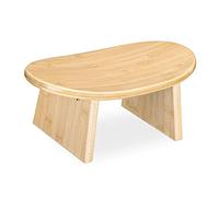 Navaris Banc de méditation - Tabouret en Bambou Naturel pour Pratique du Yoga Relaxation Exercice de Respiration - Siège incliné 41 x 21 x 18 cm
