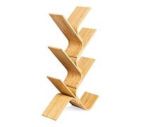 Navaris Bibliothèque en Forme d'arbre - Étagère en Bambou à 6 Niveaux pour Livres 108 x 59 x 20 cm - Rangement décoratif pour Enfant Adulte