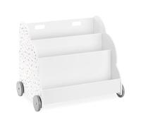 Navaris Bibliothèque pour Enfants - Étagère pour Livres et Jouets 60 x 58,4 x 40 cm - Rangement avec 3 Compartiments pour Chambre Salle de Jeux méthode Montessori