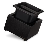 Navaris Boîte pour Marc de café - Récupérateur de déchets pour Machine à café 18 x 17 x 11 cm - Pot Anti-dérapant INOX et Bois pour Barista