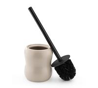 Navaris Brosse WC - Brosse de Toilette avec Support en céramique - Porte-Brosse WC Accessoire Salle de Bain