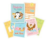 Navaris Cartes souvenirs pour bébé - première année après la naissance - pour les premiers mois - lot de 45 pièces pour fille et garçon en allemand