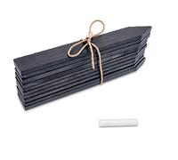 Navaris Etiquette Plante Ardoise - Marque-Plante 15 x 2,5 cm - Lot 10 Etiquettes Jardin ou Balcon pour Plantes Légumes Fleurs - Ecriteau avec Craie