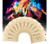 Navaris Feu Mystique en Poudre - Lot de 12x Sachet de Poudre Coloree a Jeter dans Feu Jardin Feu de Camp et Camping - Accessoire Brasero Rainbow Fire Usage Extérieur Uniquement