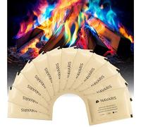 Navaris Feu Mystique en Poudre - Lot de 12x Sachet de Poudre Coloree a Jeter dans Feu Jardin Feu de Camp et Camping - Accessoire Brasero Rainbow Fire Usage Extérieur Uniquement
