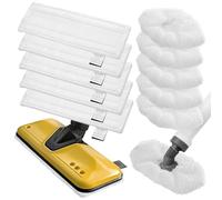 Navaris Housse de rechange pour nettoyeur vapeur - Kit de lingettes microfibres - Compatible avec Kärcher EasyFix série SC 2 à 5 - Tampons microfibres de rechange - Set 5 + 5