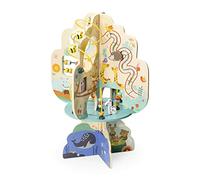 Navaris Jeu Enfant Bois - Jouet éveil bébé Enfant de Plus de 18 Mois en Forme d'arbre - Jeu d'activité Circuit motricité boulier Forme Couleur