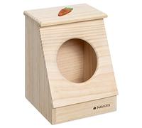 Navaris Mangeoire à Foin - Râtelier en Bois de pin 23 x 18 x 17,5 cm - Distributeur Nourriture pour Lapin Hamster Chinchilla lièvre Cochon d'Inde