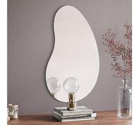 Navaris Miroir sans Cadre - Miroir Mural à Monter 30 x 60 x 0,3 cm - Glace Wavy pour déco intérieur - Salon Chambre Salle de Bain