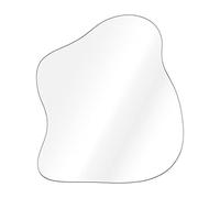 Navaris Miroir sans Cadre - Miroir Mural à Monter 37,5 x 32 x 0,4 cm - Glace Wavy pour déco intérieur - Salon Chambre Salle de Bain