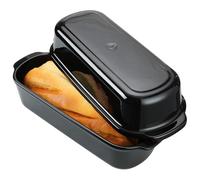 Navaris Moule à Pain en Ceramique - Pour Pain de Mie ou Baguette - Plat Four avec Couvercle - Mini Cocotte Taille Optimale Pour Cuisson Uniforme