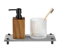 Navaris Organisateur évier Salle de Bain - Support égouttoir 28 x 11 x 2,5 cm en diatomite Naturelle - Rangement evier Cuisine pour éponge Savon